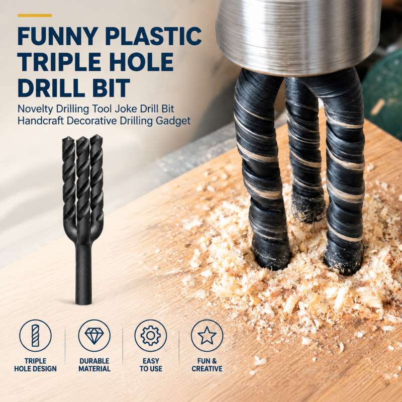 Woodworking Jokes - 面白いプラスチック製の三穴ドリルビット。ユニークなドリルツール。ジョークグッズ。手芸や装飾に使えるドリル。