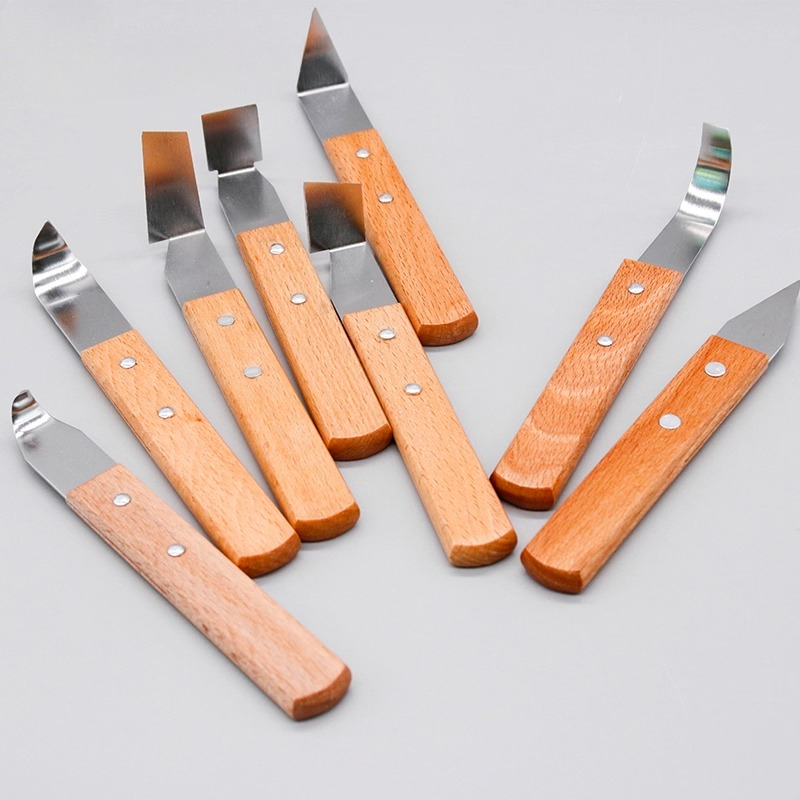 8 個陶器彫刻整形ナイフセット木製ハンドルステンレス鋼セラミ - Wood Chisel Set のレビューと価格
