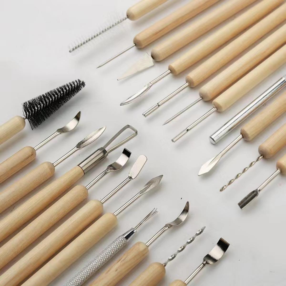 1セット陶器粘土彫刻モデリングツールセット両面セラミックポリ - Wood Chisel Set のレビューと価格