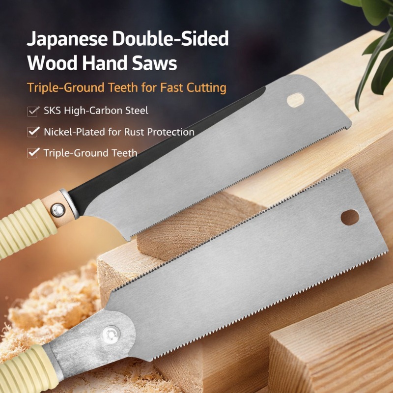 和式両面ハンドソー、精密手動硬木用ブレード、伐採用鋸、木工プ - Woodworking In Japanese のレビューと価格