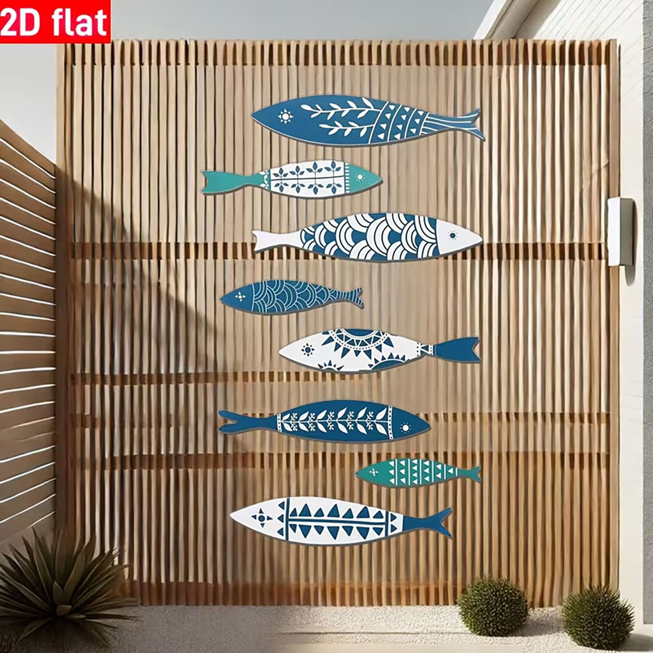 木製の魚の壁飾り4点セット、接着剤付きで穴あけ不要で設置可能 - Woodworking Glue のレビューと価格