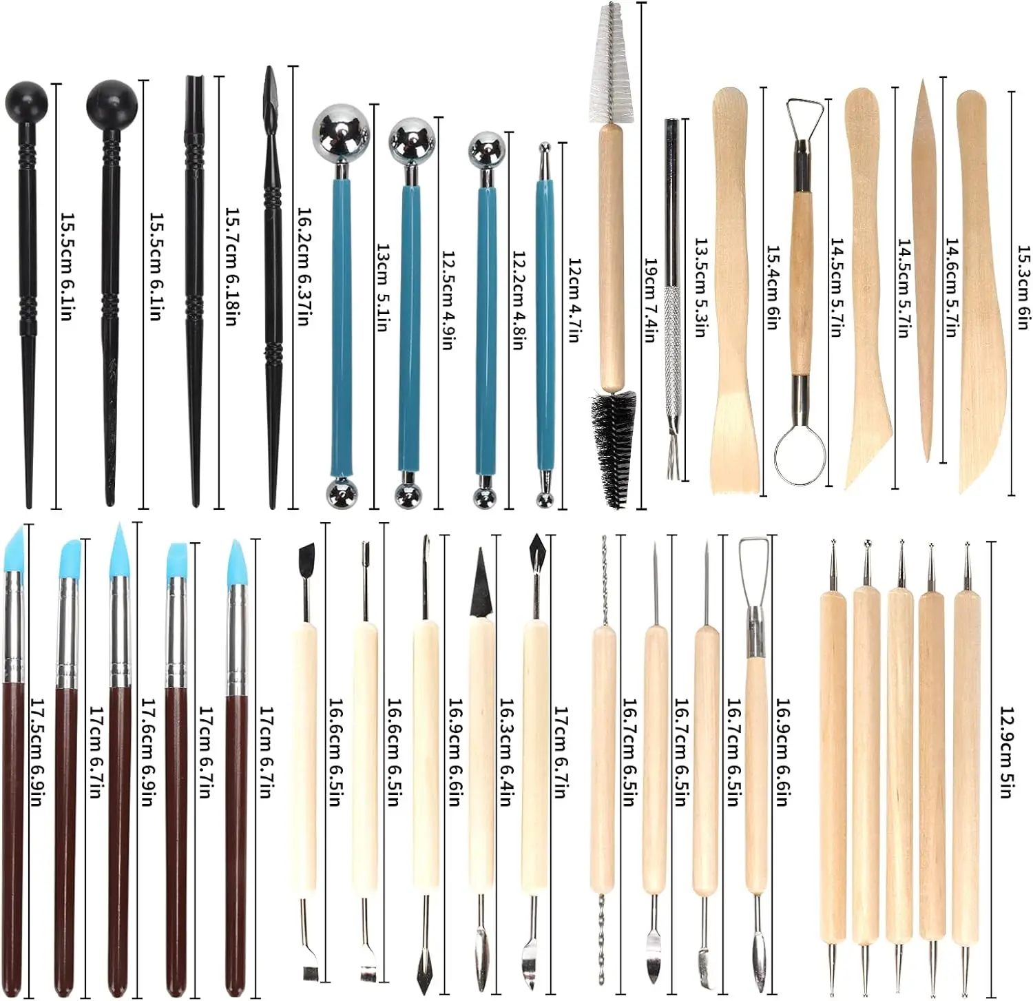 8-61PCS 陶器ツールセット - アートクラフト & モ - Wood Chisel Set のレビューと価格