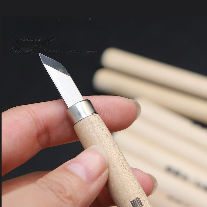 彫刻ナイフセット木版ゴムスタンプ初心者DIYハンドクラフトツ - Wood Chisel Set のレビューと価格