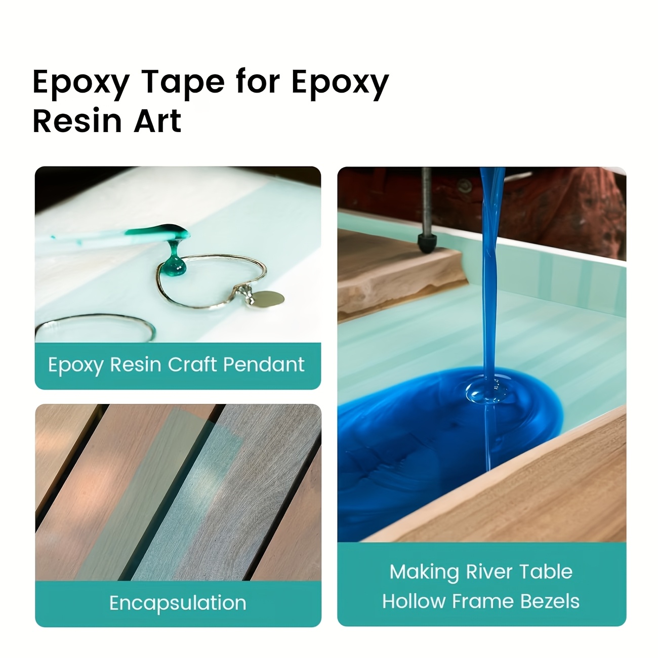 YITAPE グリーンエポキシ樹脂テープ 高温耐熱型モールド - Woodworking Resin のレビューと価格